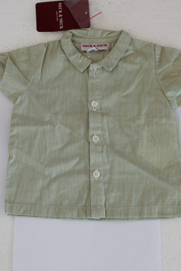 CAMISA NIÑO VERDIBLANCA