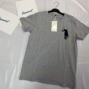 CAMISETA GRIS POLO HOMBRE