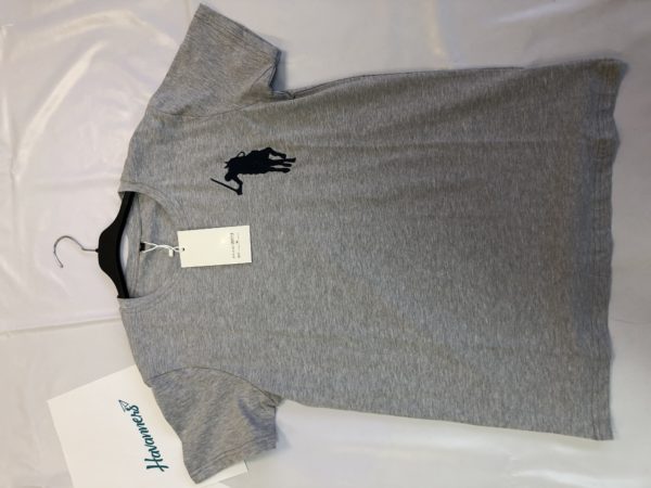 CAMISETA GRIS POLO HOMBRE