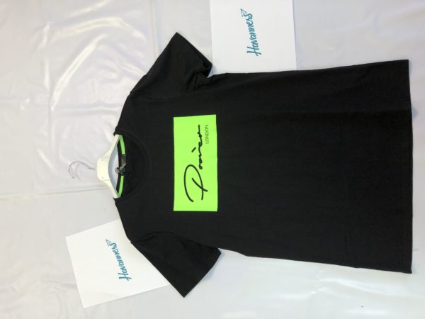 CAMISETA NEGRA Y VERDE LONDON - Imagen 2