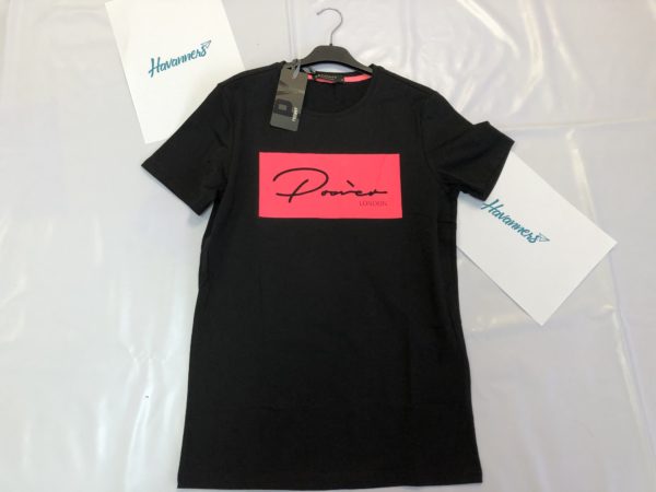 CAMISETA ROSA Y NEGRA LONDON