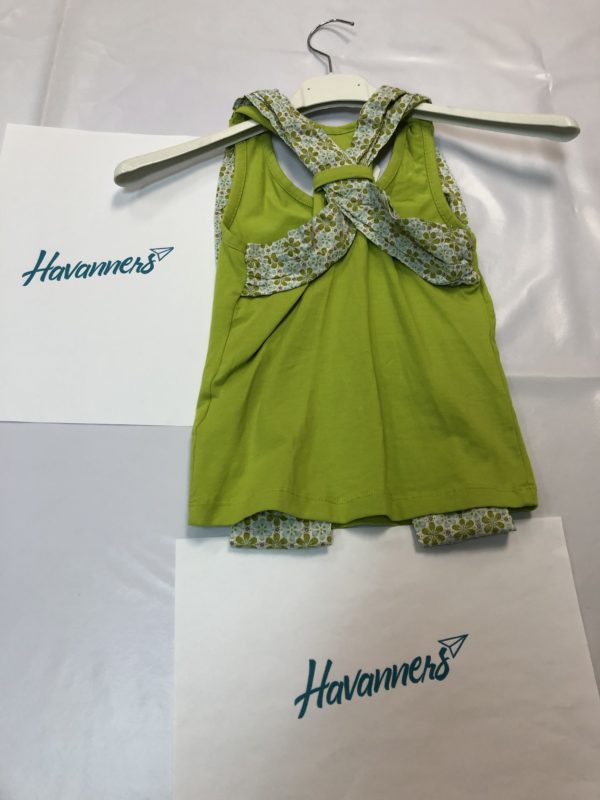 CAMISETA TIRANTES VERDE CON FLORES VERDOSAS