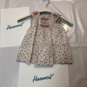 VESTIDO BLANCO FLORES ROSAS