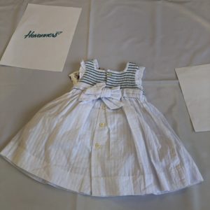 VESTIDO BLANCO CON RAYAS VERDES