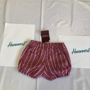 PANTALON CORTO ROJO RAYAS BLANCAS