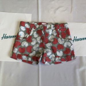 PANTALON CORTO GRIS FLORES