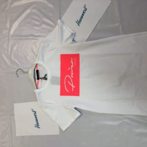 CAMISETA BLANCA Y ROSADO LONDON